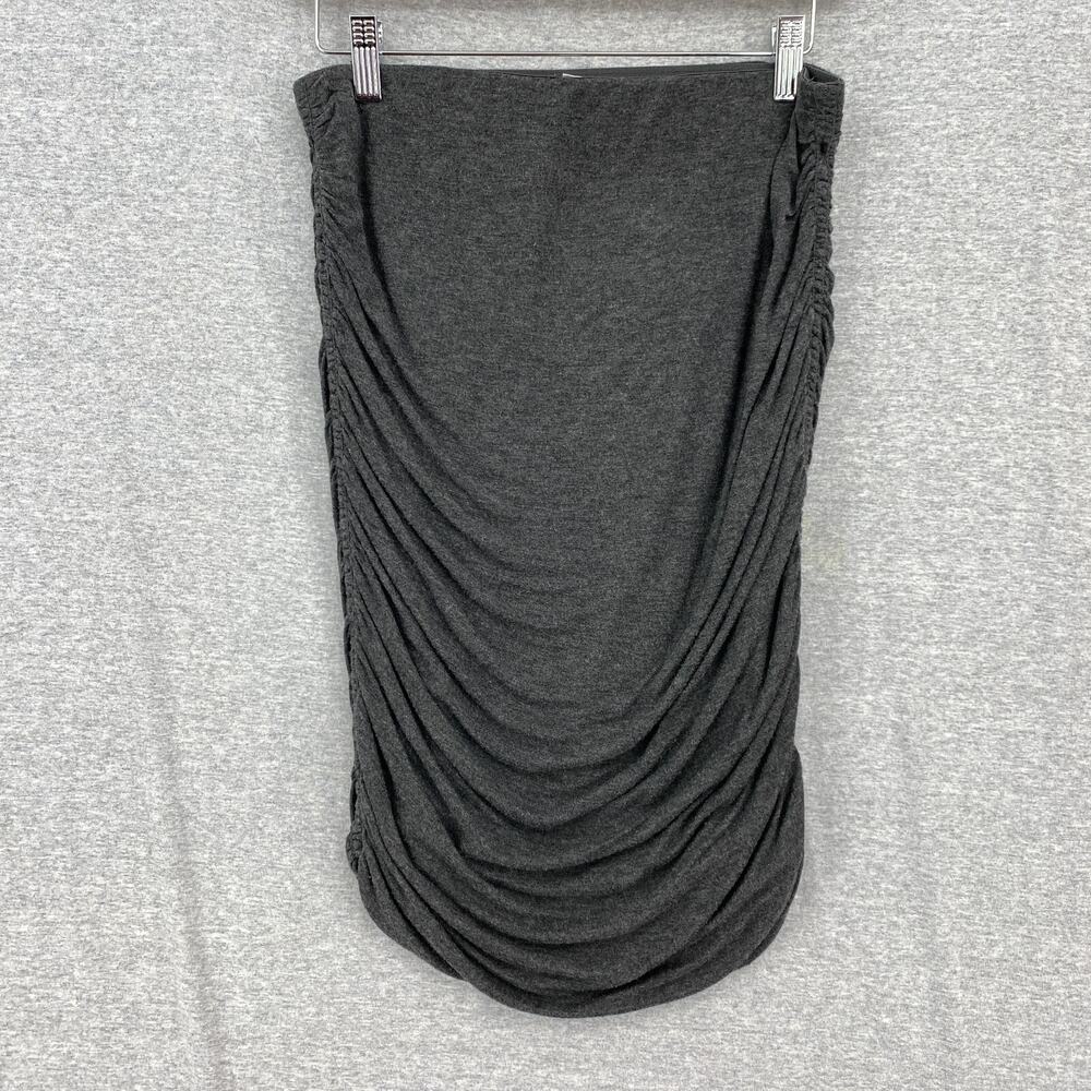 Max Studio Dress Womens Small Gray Strapless Ruched Bodycon